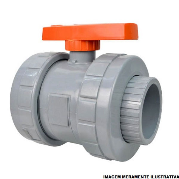 Válvula Válvula Esfera CPVC EPDM Universal 3" Corzan SCH80 Cinza Industrial