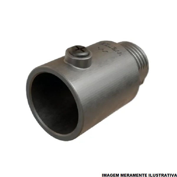 Conector Unidut Cônico Alumínio 1" com Bolsa e Rosca BSP sem Vedação Linha Profissional