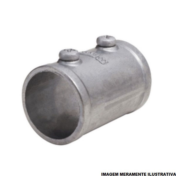 Luva Alumínio Unidut Reto para Eletroduto 3/4" com Rosca BSP Linha Profissional