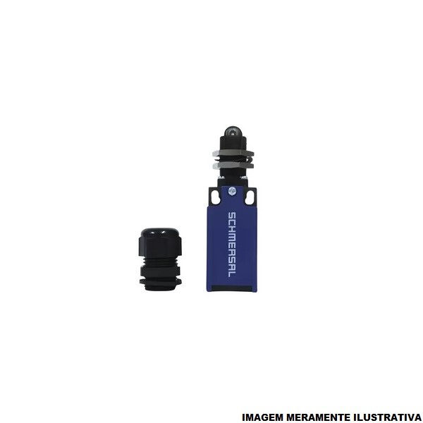 Fim de Curso Ação Impulso T4R 4A/2,5A 230/400VCA Corpo PVC Caixa Estreita com Pino Pressão-Roldana 1NA+1NF