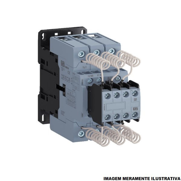Contator Para Capacitor 115A 2NA+1NF 220VCA 50/60 Hz CWBC95 40/75/80 KVAR 220/380/440VCA Conexão para Parafuso