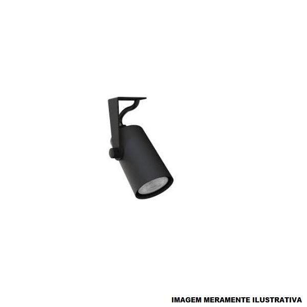 Spot Sobrepor Alumínio 15W Direcionável para Lâmpada LED MR11 Bivolt Automático Preto Redondo Canon