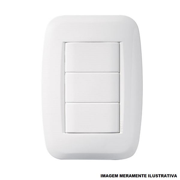 Placa PVC Cega 4x2 Branca Clássica com Suporte