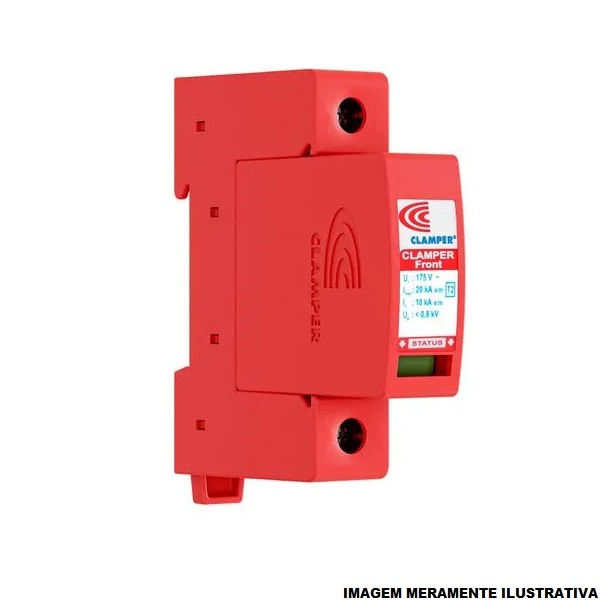 Dispositivo DPS Unipolar 45 KA 275VCA Proteção Contra Surto DIN Classe II com Plugues Removíveis