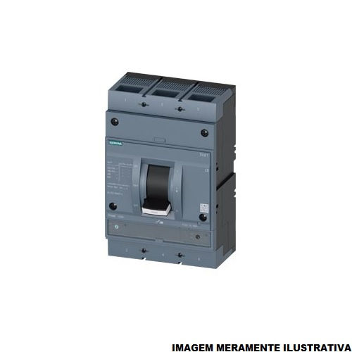 Disjuntor Termomagnético Ajustável Tripolar 3VA15 700-1000A 100 KA/70 KA 220/380VCA Caixa Moldada Térmico Ajustável