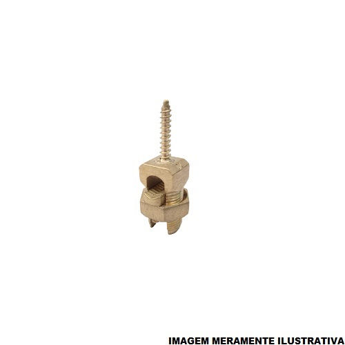 Conector Parafuso Fendido Split Bolt Latão com Rabicho sem Porca 35,00 mm² com Rosca Soberba