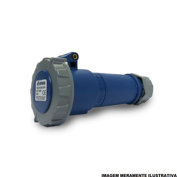 Acoplamento Móvel 3P+T+N 63A/220VCA Fêmea PVC Azul 9H IP67 Industrial