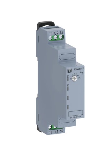 Relé Falta de Fase Relé Falta de Fase RMW17-FF 380/440VCA 1 Contato Reversível (NAF) 50/60 Hz com Assimetria Fases sem Neutro