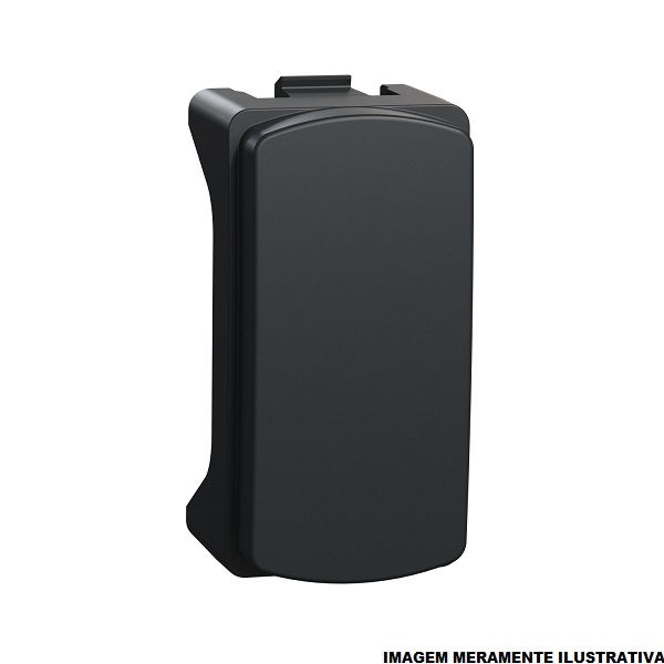 Módulo Módulo Cego PVC Grafite Linha Miluz (Embalagem com 2 Pecas)