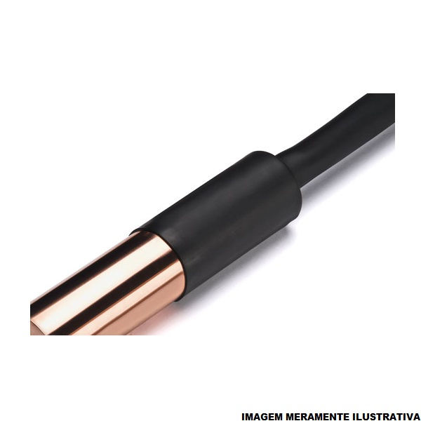 Tubo Termocontrátil Poliolefina 600VCA 1/4" Preto 6,0 mm