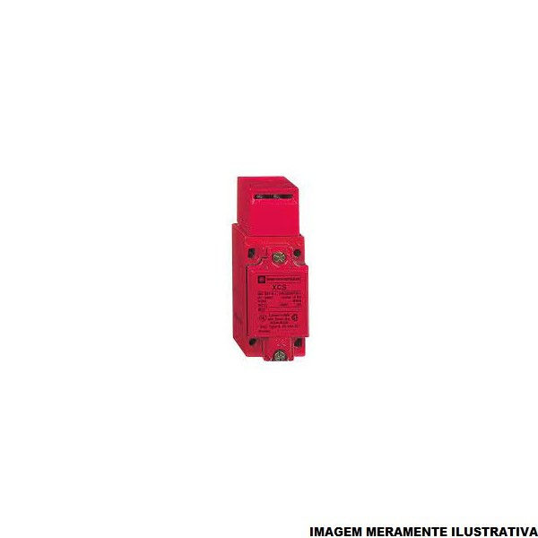 Fim de Curso Ação Lenta Xcsa 6A/3A 120/250VCA Corpo Metálico Caixa Estreita com Cabeça do Revolver com Chave M20x1,5 2NF+1NA