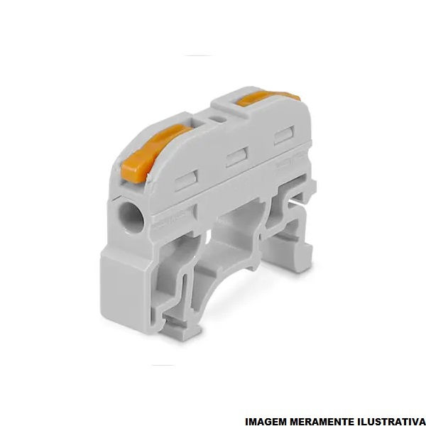 Conector Emenda Unipolar PVC 32A para Cabos 0,2-4,00 mm² 600V Transparente com Alavanca