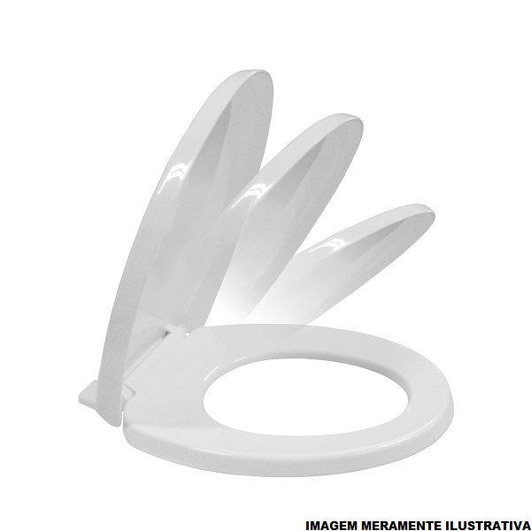 Assento Sanitário Assento Sanitário PVC Termofixo Delicat Branco Monte Carlo