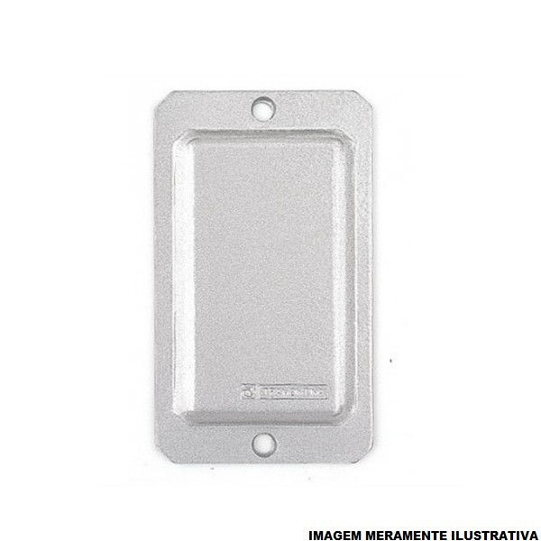 Tampa Alumínio Cega para Condulete sem Pintura sem Vedação 1/2"-3/4" Fixação com Parafuso Estampada