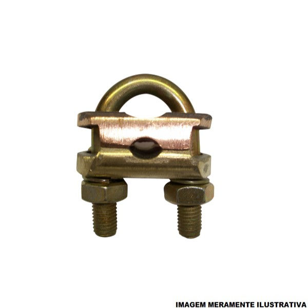 Grampo Tipo U Bronze para Aterramento para Cabo e Haste 70,00-120,00 mm²