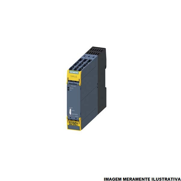 Relé Segurança Relé Segurança 3SK1111-1AW20 110-240VCA/CC 3NA+1NF . para Trilho DIN para Parada de Emergência /Portas/Cortinas/Barreiras Conexão para Parafusos