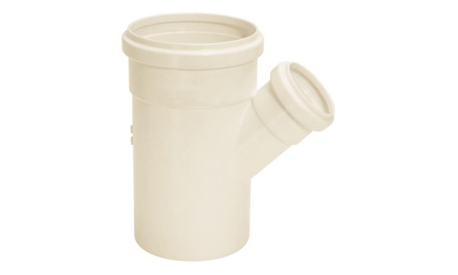 Junção Junção Redução PVC 100x75 mm Classe 8 Branca Esgoto