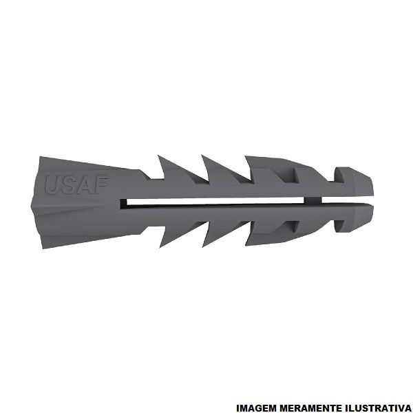 Bucha PEAD 6,00 mm Cinza para Alvenaria