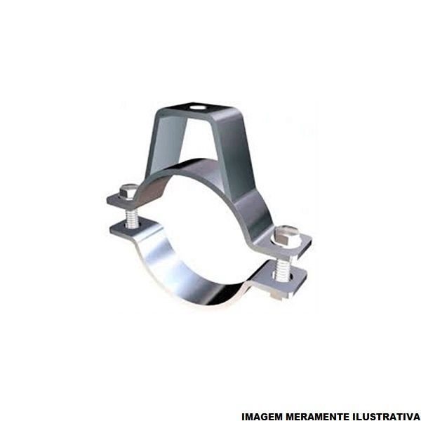 Abraçadeira Abraçadeira Galvanizada Eletrolítica União Horizontal 1" com Porca e Parafuso