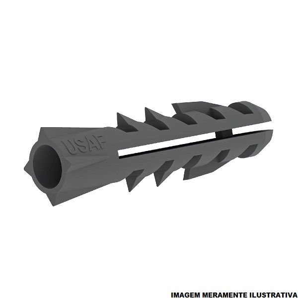 Bucha PEAD 12,00 mm Cinza para Alvenaria