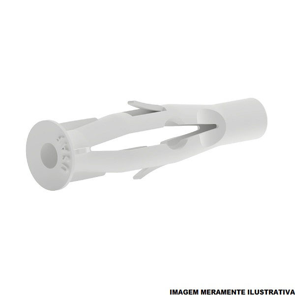 Bucha PEAD 10,00 mm com Borda Cinza para Tijolo Furado/Bloco OCO