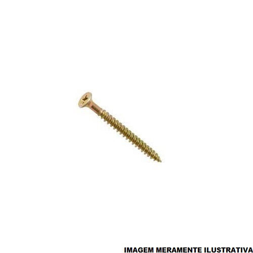Parafuso Philips Cabeça Chata Bicromatizado 4,5x50 mm para Madeira