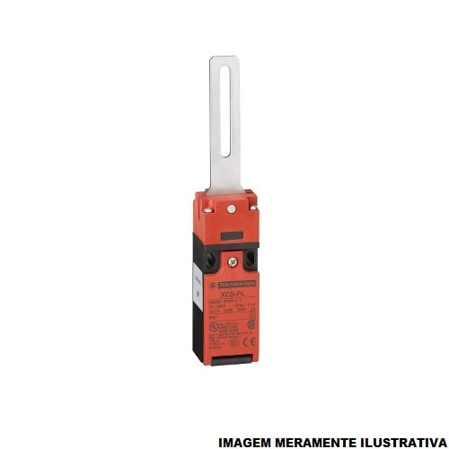 Fim de Curso Ação Lenta Xcspl 24VCA/CC Corpo PVC Caixa Estreita com Alavanca Reta PG 11 1NA+1NF