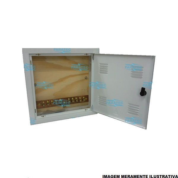 Caixa Equalização Sobrepor com 11 Terminais Chapa 400x400x150 mm Cinza