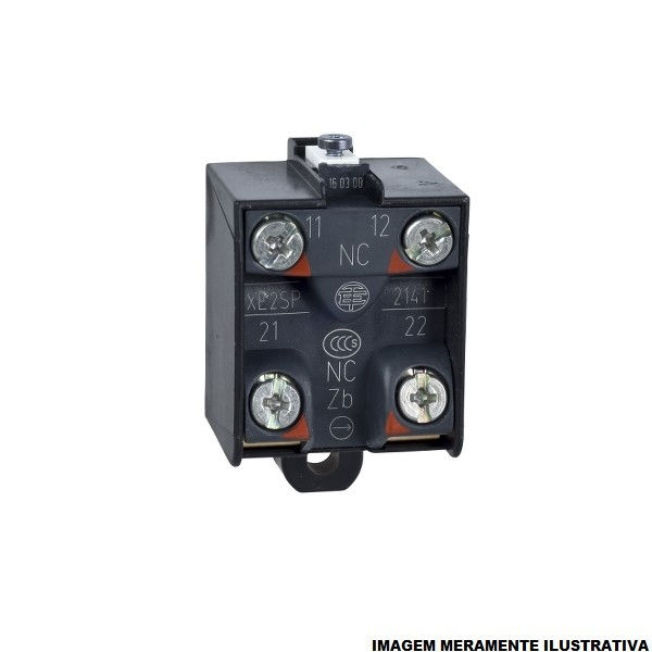 Bloco Contato Frontal para Fim de Curso Bipolar XE2SP 2NF Ação Rápida
