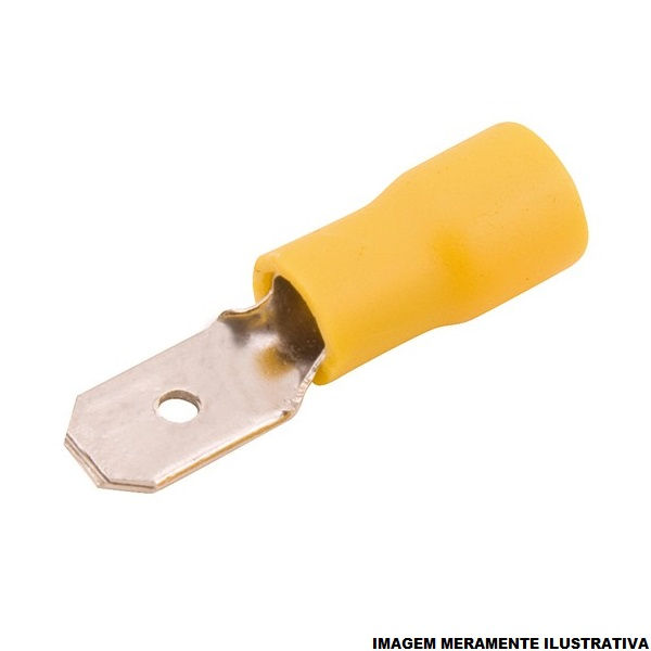 Terminal Cobre Estanhado a Compressão Macho Pre-Isolado 4,00-6,00 mm² Amarelo