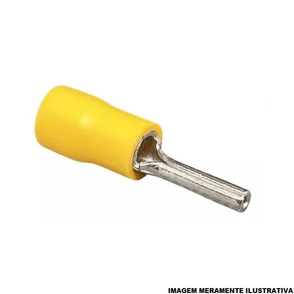 Terminal Cobre Estanhado a Compressão Pino Pre-Isolado 4,00-6,00 mm² Amarelo