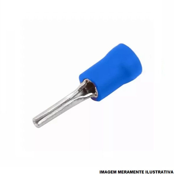 Terminal Cobre Estanhado a Compressão Pino Pre-Isolado 10,00 mm² Vermelho