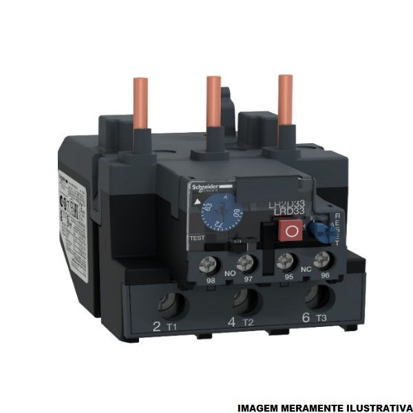 Relé Sobrecarga Relé Sobrecarga Tripolar LRD 63,00-80,00A 1NA+1NF para LC1D-80A LC1D-95 Tesys-d Conexão para Parafuso
