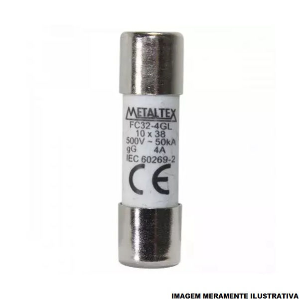 Fusível Fusível Cartucho Retardado 6A 10x38 mm 500VCA