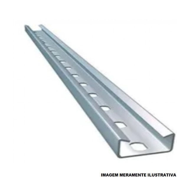Perfilado Perfurado Galvanizado a Fogo 19x38 mm 3 M Chapa 20