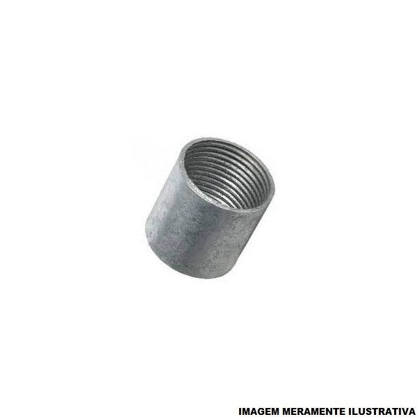 Luva Galvanizada a Fogo para Eletroduto 6" com Rosca BSP NBR 5598
