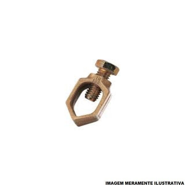 Grampo Cobre para Aterramento para Cabo e Haste 15,88 mm² - 5/8"