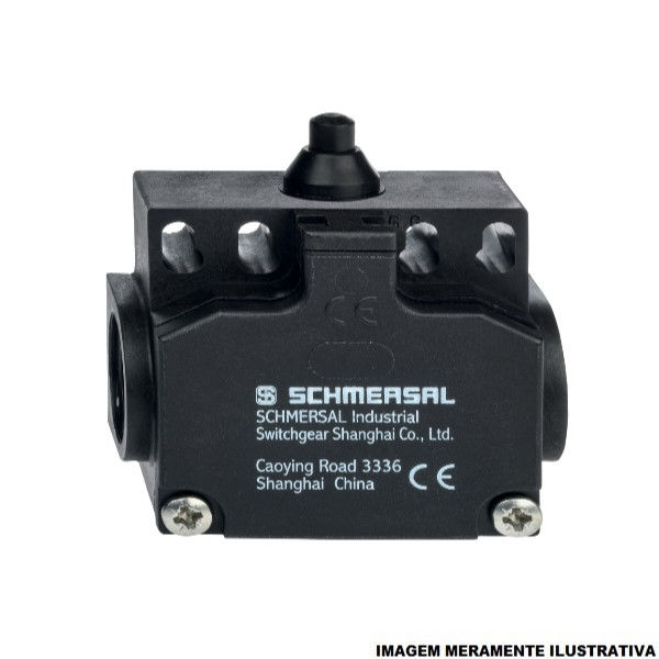 Fim de Curso Ação Rápida TS 4A/2,5A 230/400VCA Corpo PVC Caixa Larga com Pistão e Roldana 1NA+1NF