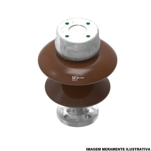 Isolador Suporte Porcelana Pedestal 15 kV 254x205 mm Marrom