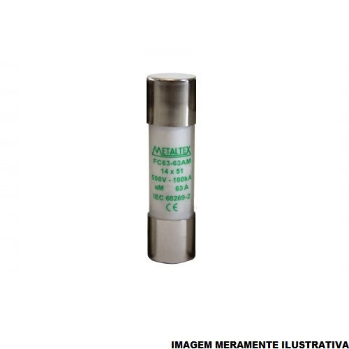 Fusível Fusível Cartucho Porcelana Rápido 50A 14x51 mm 500VCA