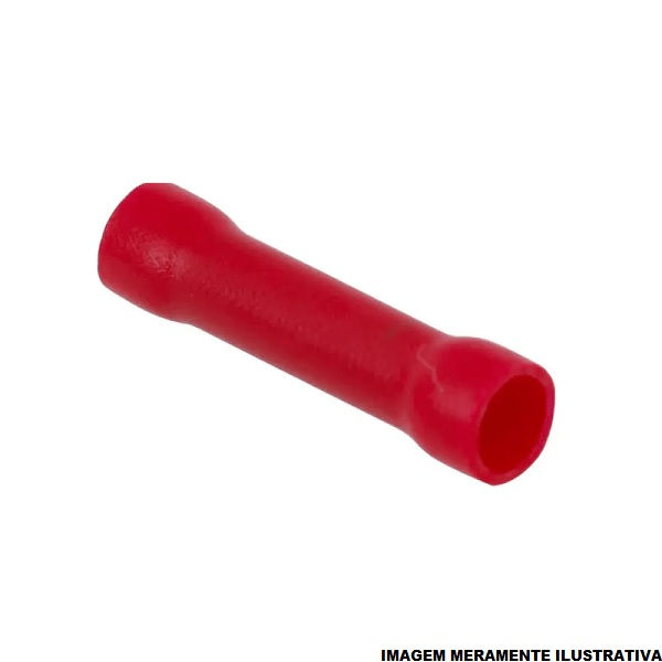 Terminal Cobre Estanhado a Compressão Fêmea Pre-Isolado 0,50-1,50 mm² Vermelho W6,3