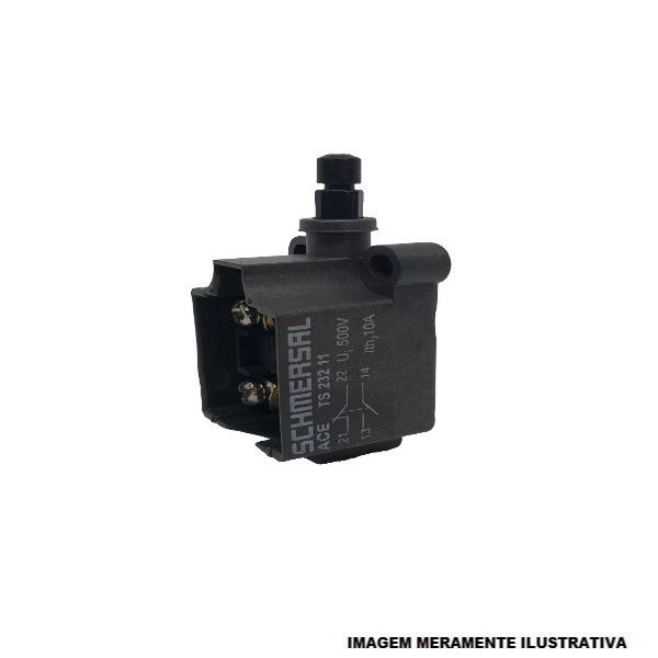 Fim de Curso Ação Impulso 6A 220VCA Corpo PVC Caixa Larga com Pistão 1NA+1NF