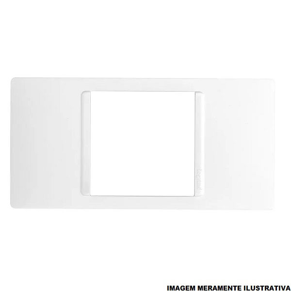 Placa Alta PVC para Módulo Pial PLUS 2 Postos Branca Sistema X