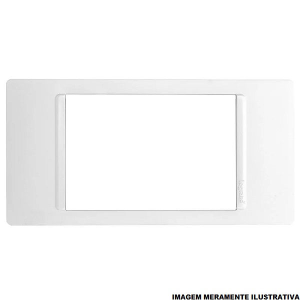 Placa Alta PVC para Módulo Pial PLUS 3 Postos Branca Sistema X