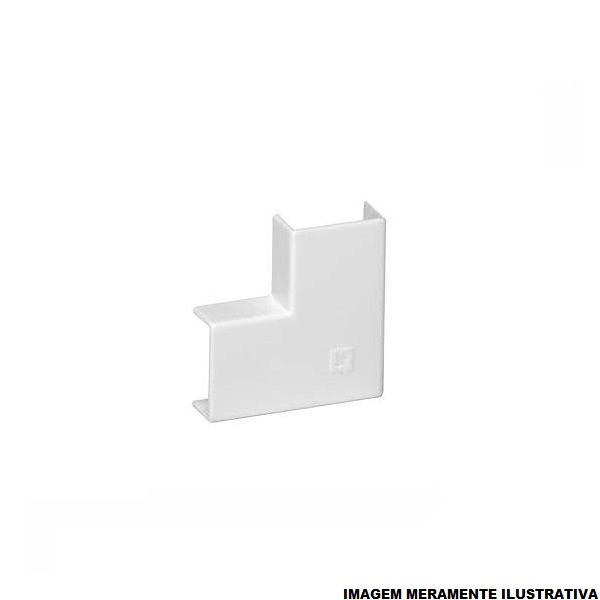 Mata Junta Cotovelo 90G PVC para Canaleta 32x16 mm Branca Sistema X