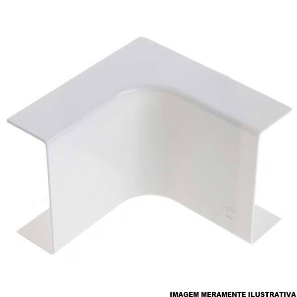 Mata Junta Cotovelo 90G PVC Interna para Canaleta 32x16 mm Branca Sistema X