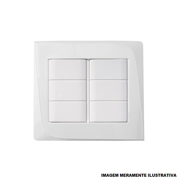 Placa PVC Cega 4x4 Branca Tendenza com Suporte