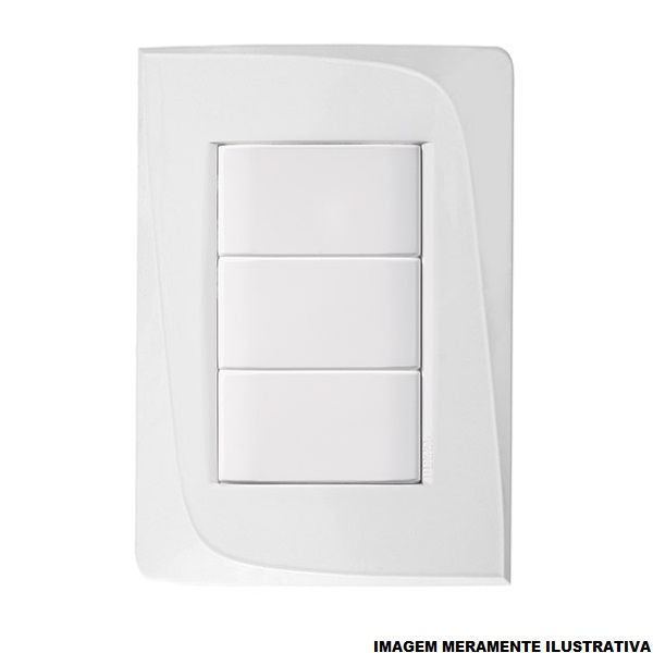 Placa PVC Cega 4x2 Branca Tendenza com Suporte