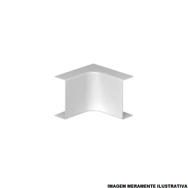 Mata Junta Cotovelo 90G PVC Interna para Canaleta 40x16 mm Branca Sistema X