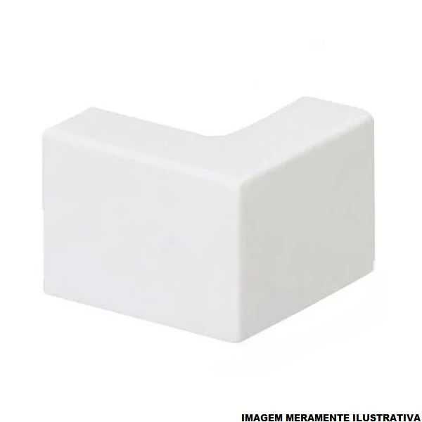 Mata Junta Cotovelo 90G PVC Externa para Canaleta 40x16 mm Branca Sistema X